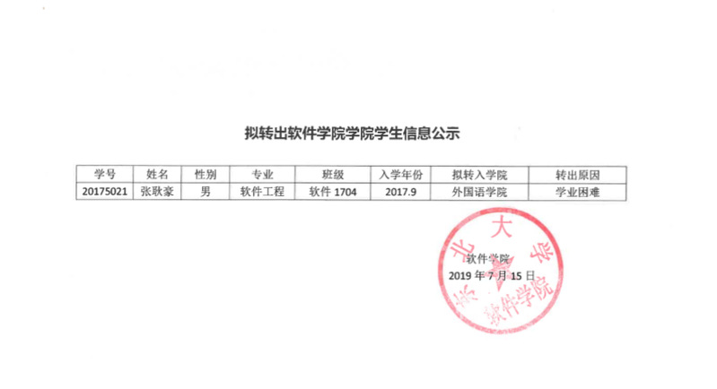 高校公示学生性别变更信息申请