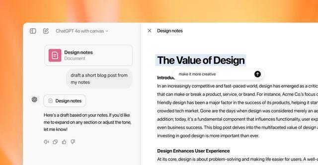 OpenAI 正式开放 Canvas，Python 编码定制 GPT 的亮点