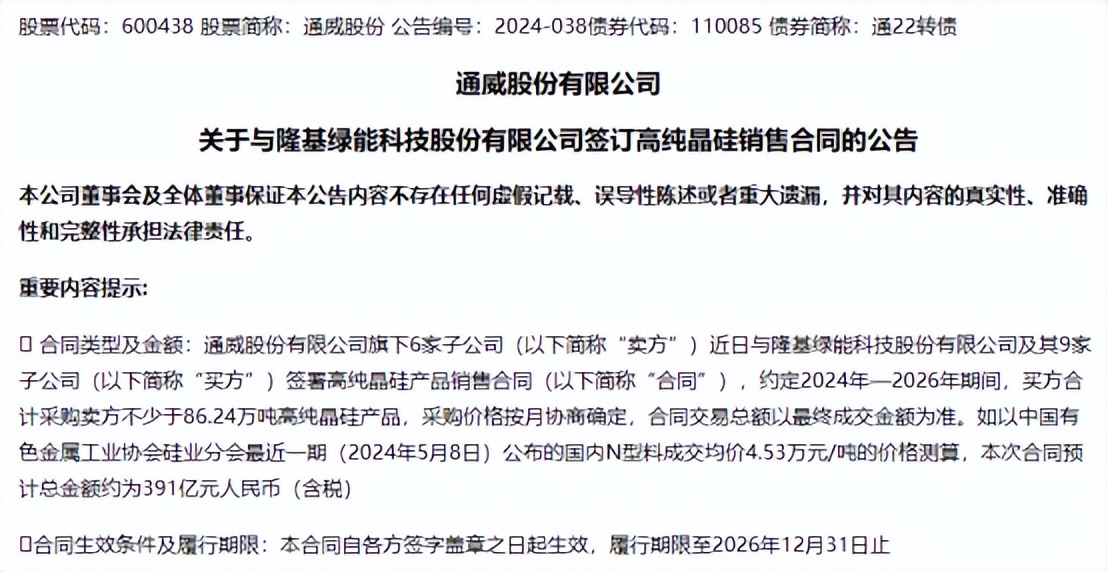 通威股份利空消息引发市场波动，企业应对策略揭秘